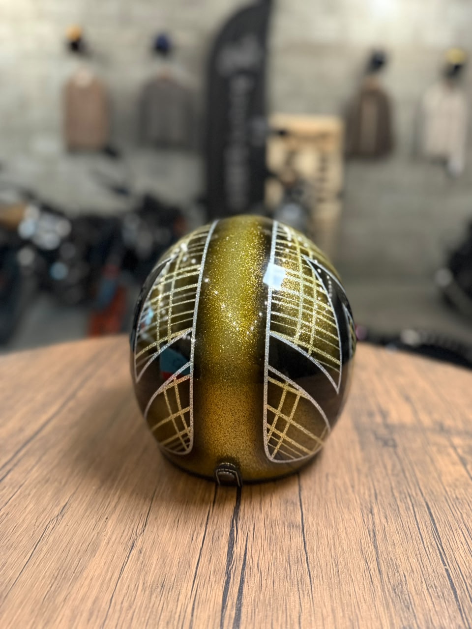 Custom Hand-Painted Open Face Helmet (Size: Medium)