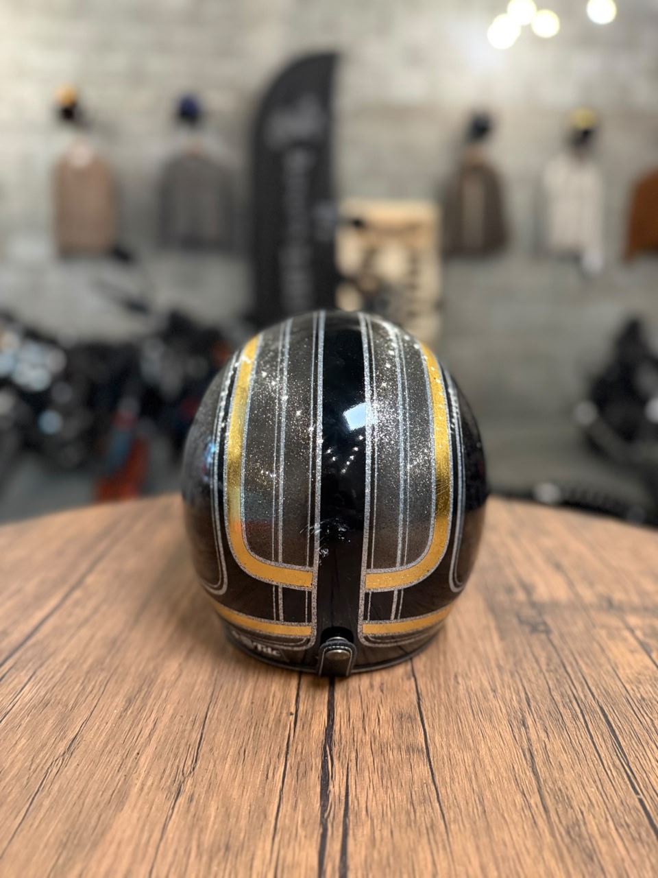 Custom Hand-Painted Open Face Helmet (Size: Medium)