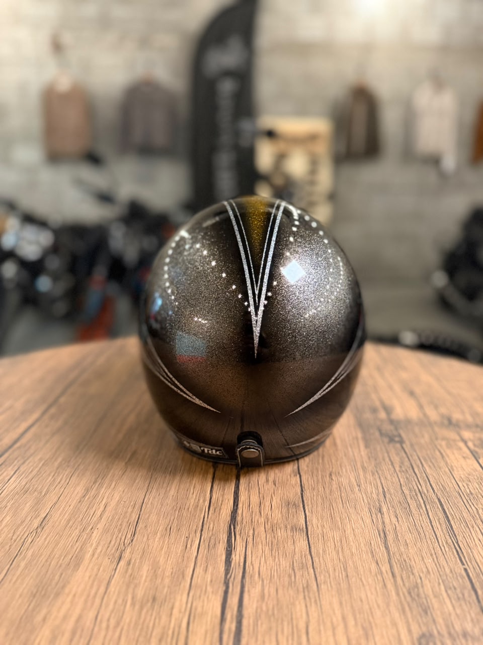 Custom Hand-Painted Open Face Helmet (Size: Medium)