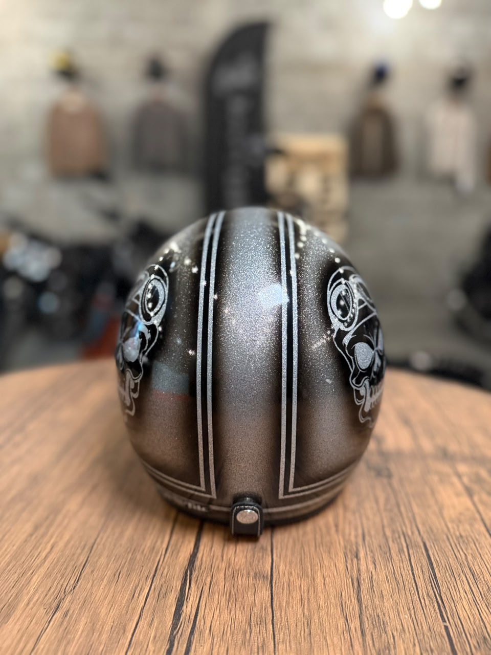 Custom Hand-Painted Open Face Helmet (Size: Medium)