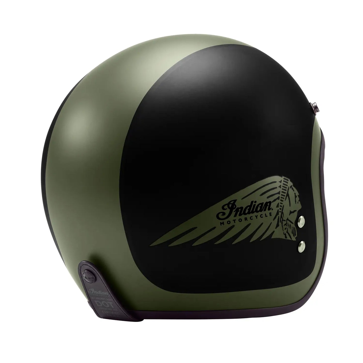 Indian Motorcycle Open Face Helmet Matte Black/Green