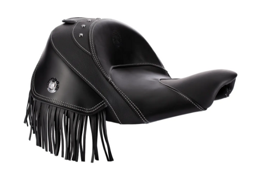 Indian Motorcycle Genuine Leather Reduced Reach Heated Solo Seat Black