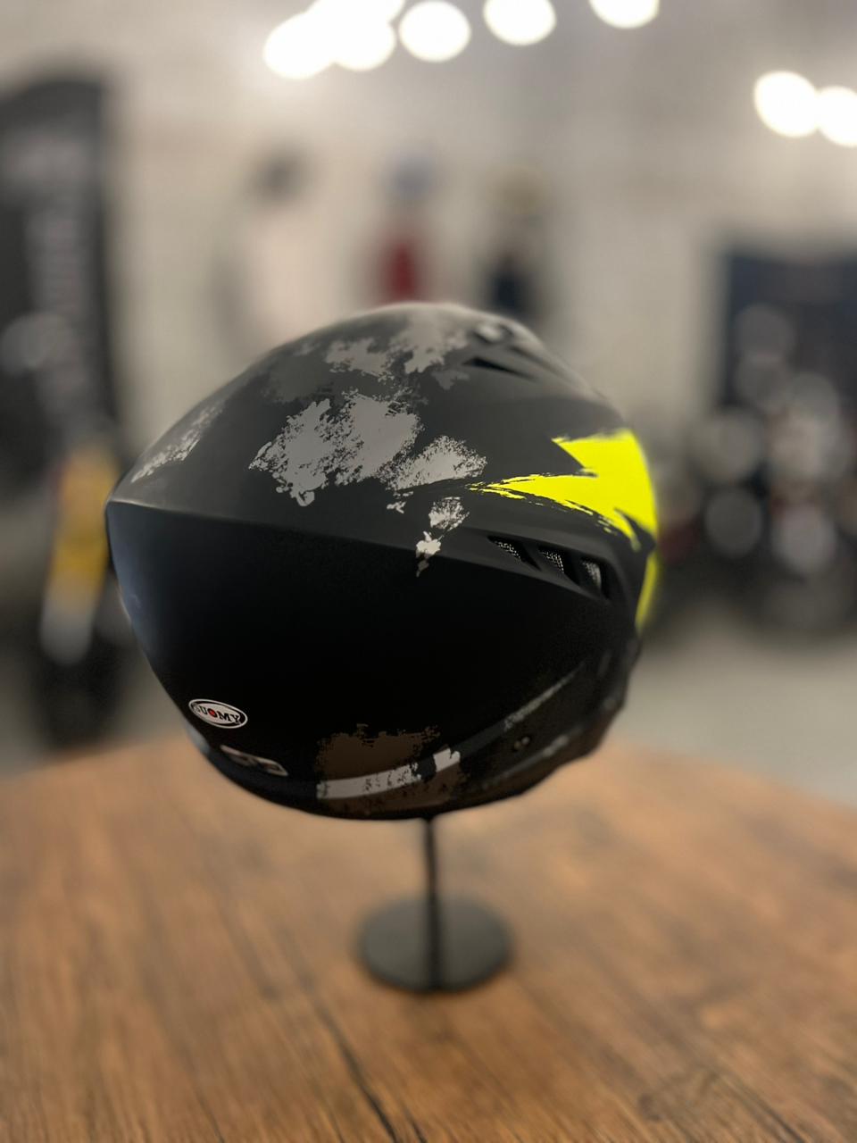 Suomy Armor Hi Volt Jet Helmet Black/Yellow (Size: Large 59-60)