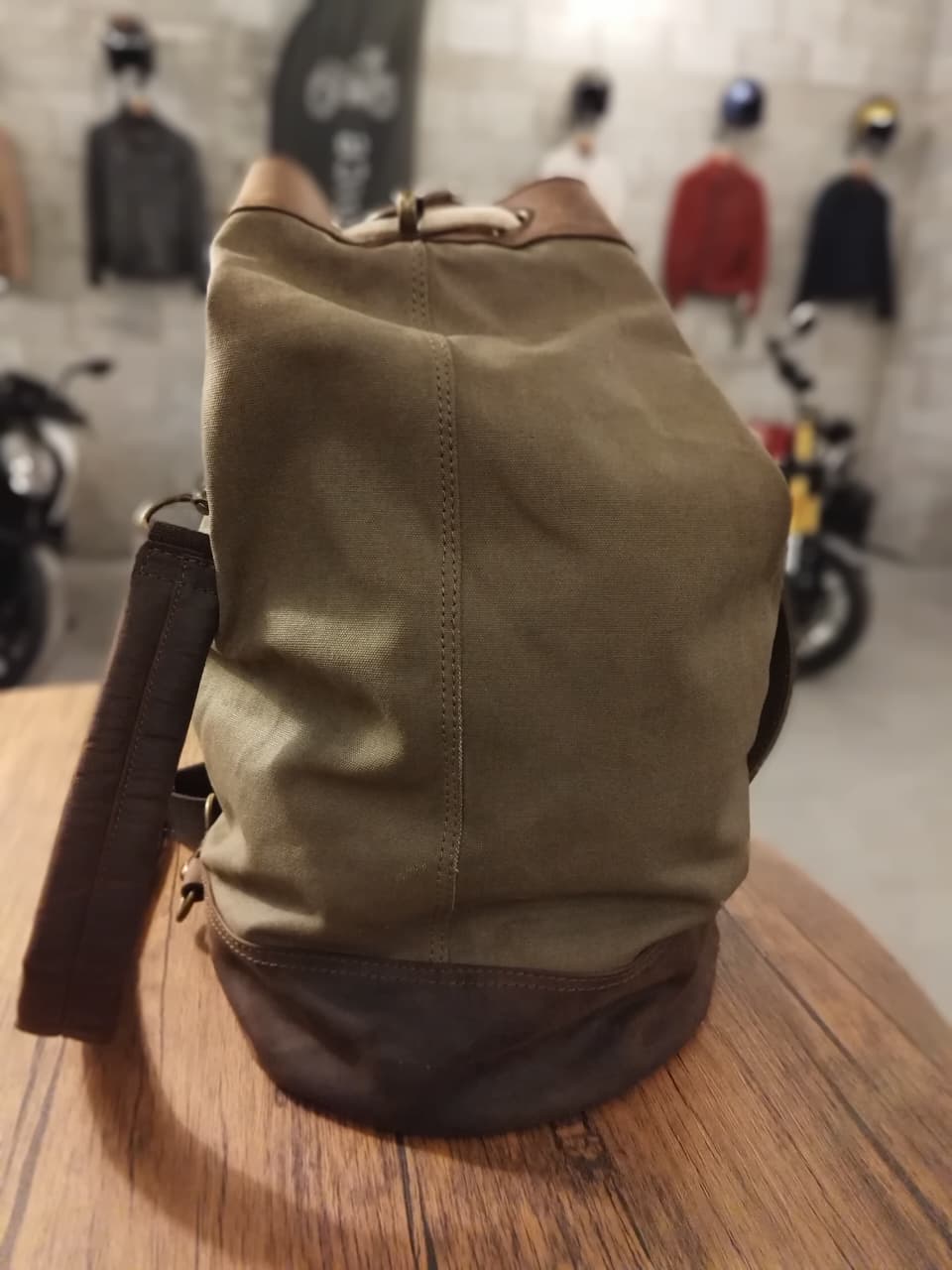 Sailor Bag Leather Canvas Brown