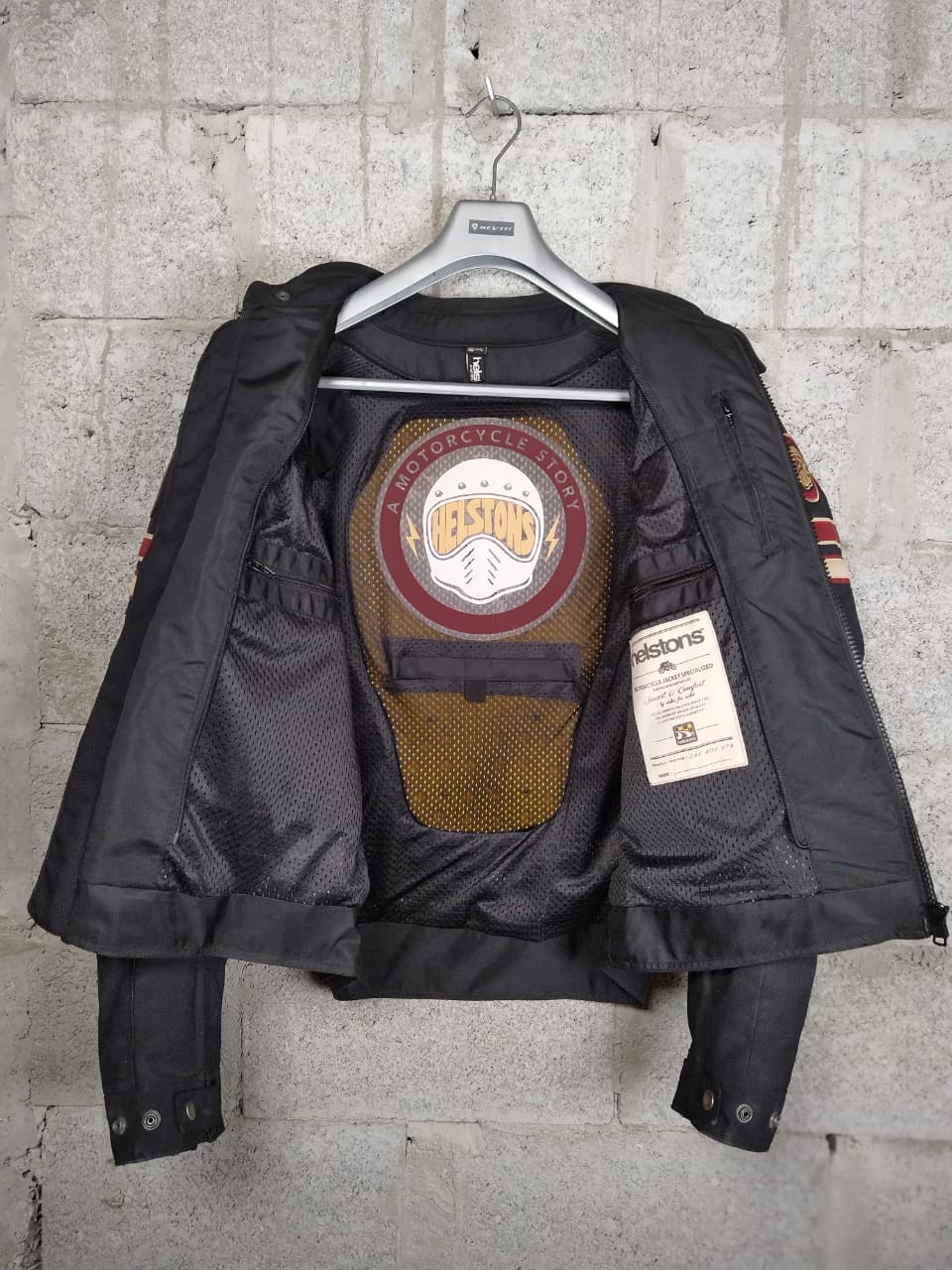 Helstons Elron Mesh Motorcycle Textile Jacket Black (Size: 2XLarge)