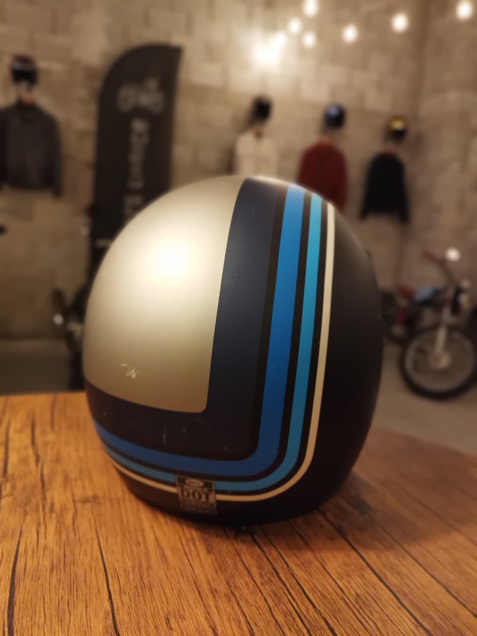 Bell Moto 3 Stripes Silver/Black/Blue - ECE (Size: XLarge 61-62)
