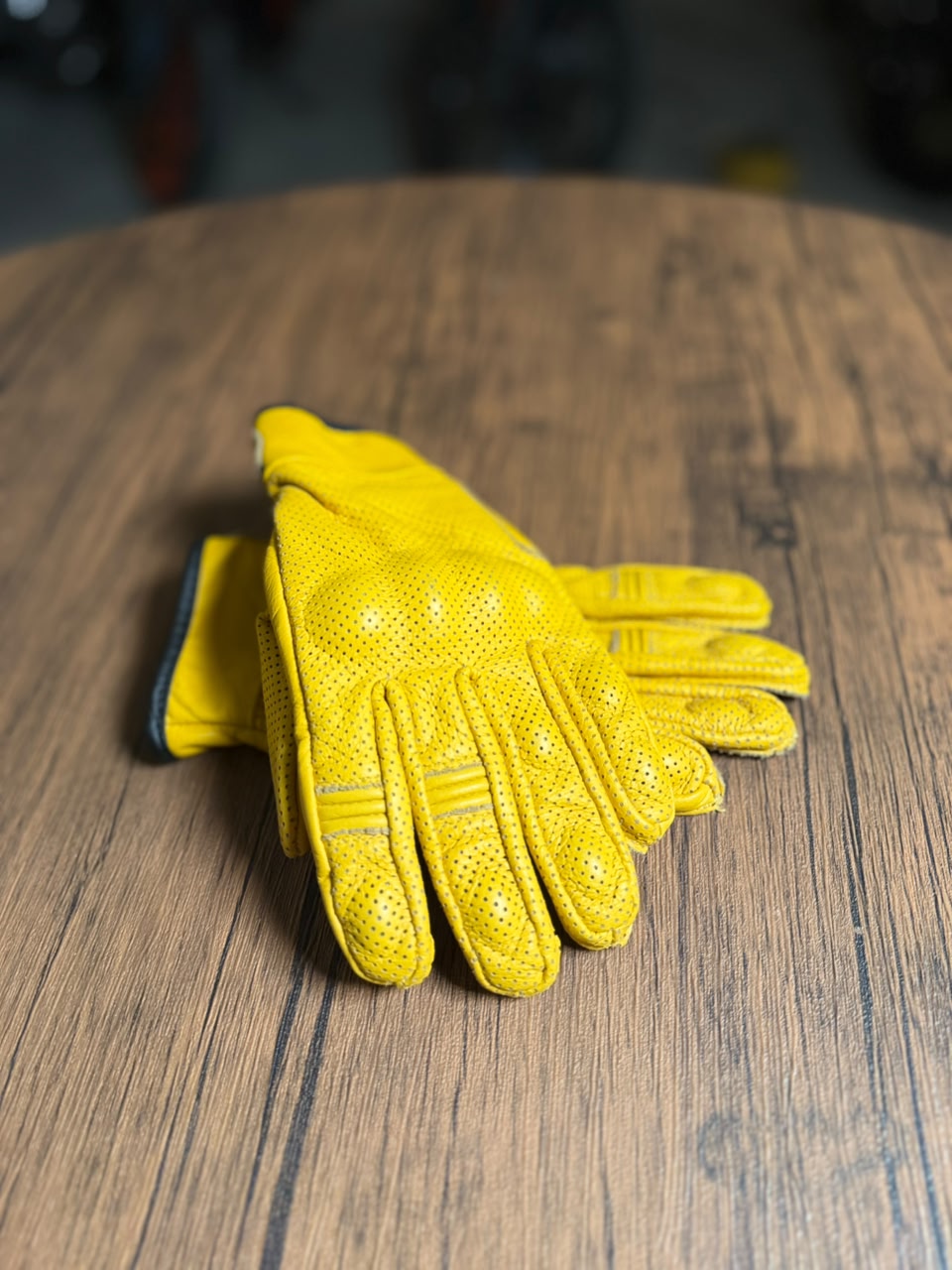 Riders Choice Leather Riding Gloves Yellow (Size Available: Small/Medium/Large)