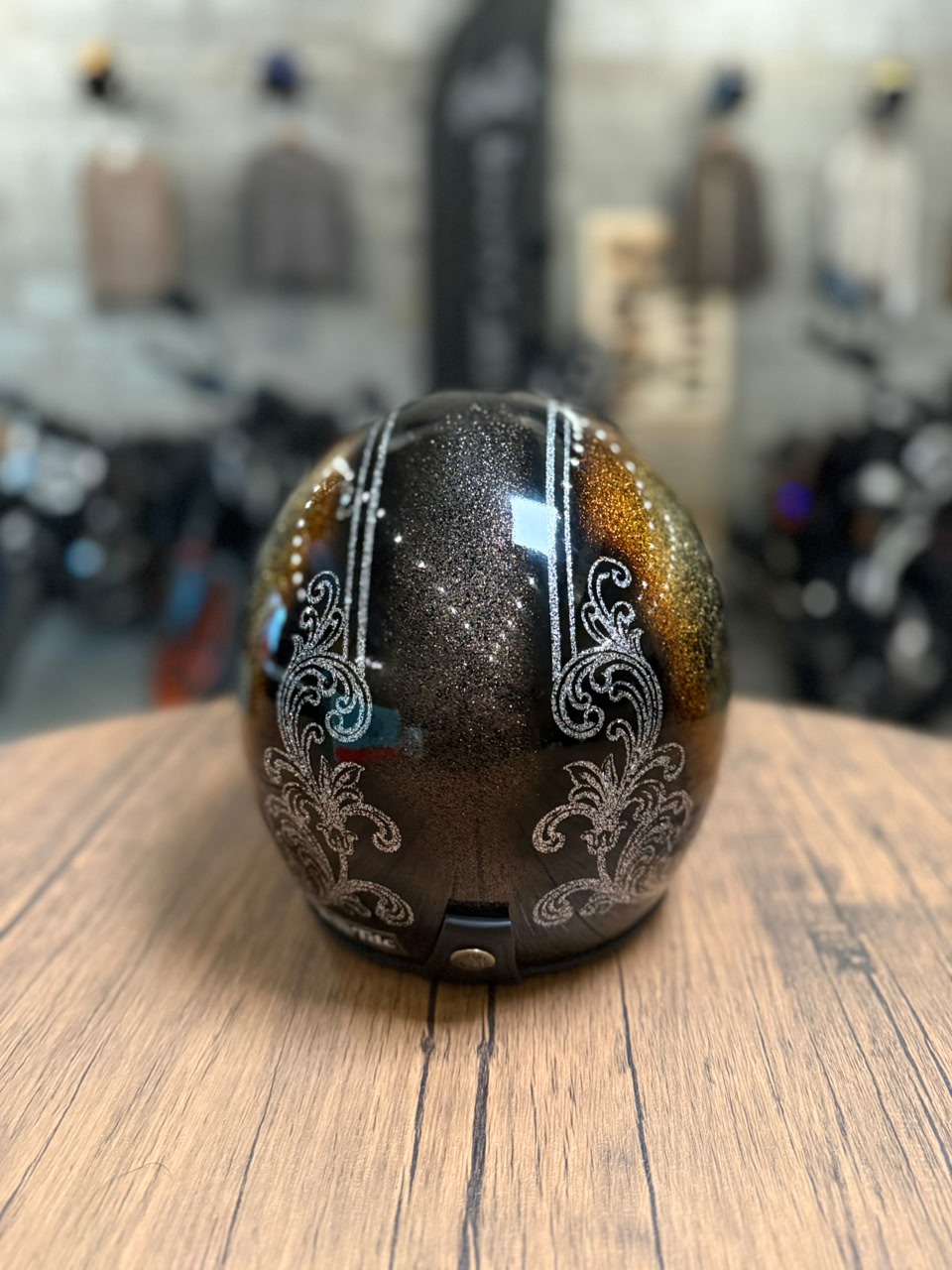 Custom Hand-Painted Open Face Helmet (Size: Medium)