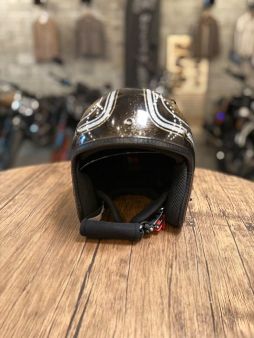 Custom Hand-Painted Open Face Helmet (Size: Medium)
