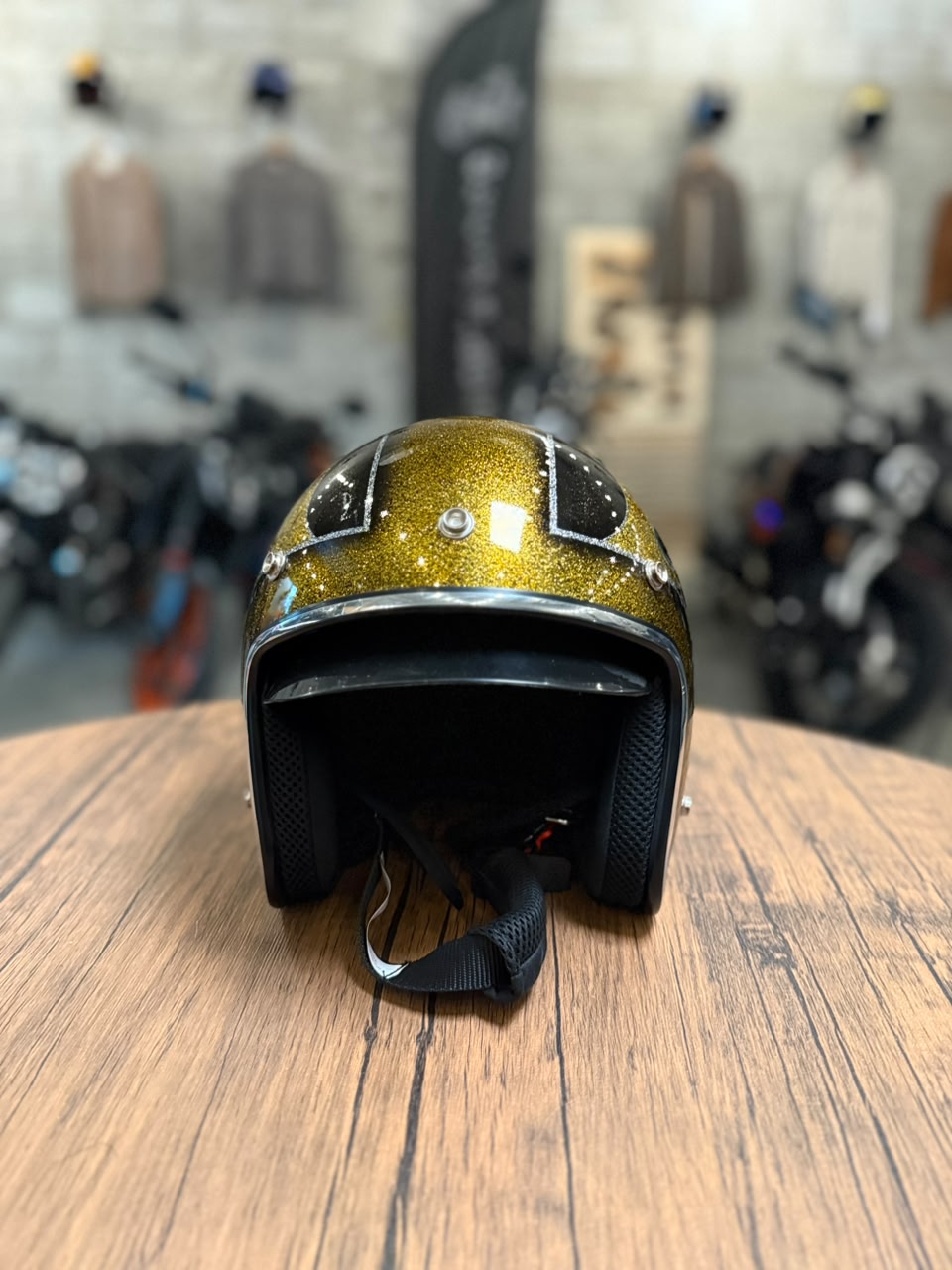 Custom Hand-Painted Open Face Helmet (Size: Medium)