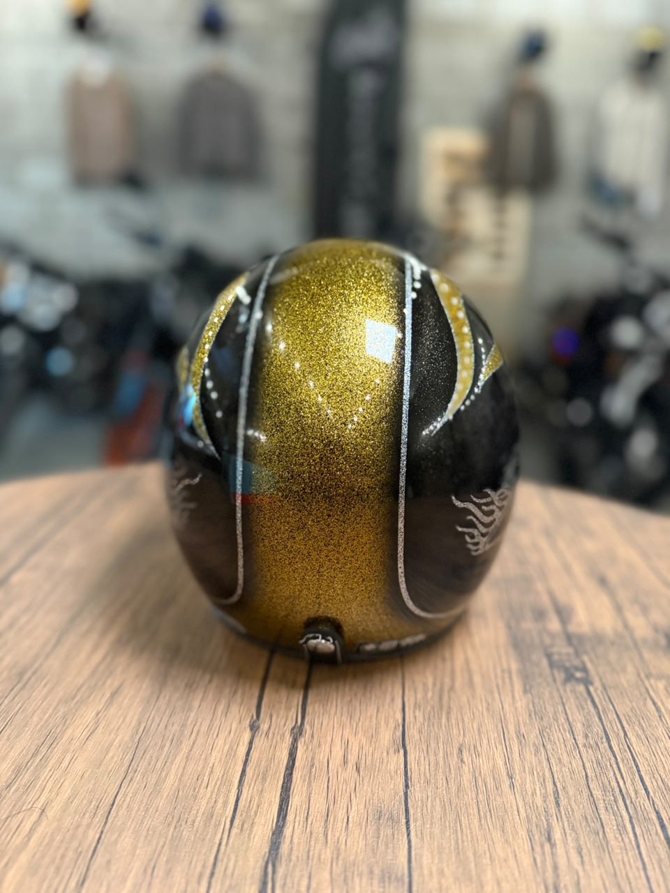 Custom Hand-Painted Open Face Helmet (Size: Medium)