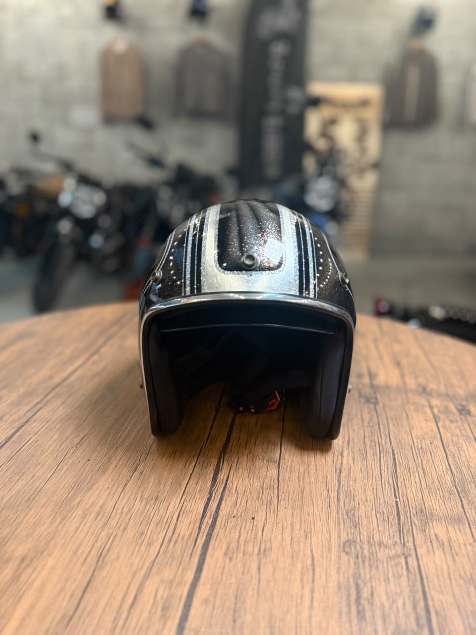 Custom Hand-Painted Open Face Helmet (Size: Medium)