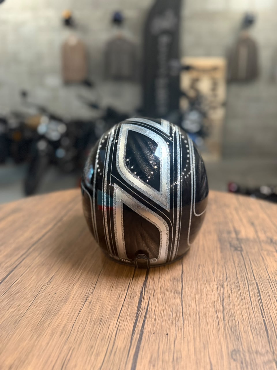 Custom Hand-Painted Open Face Helmet (Size: Medium)