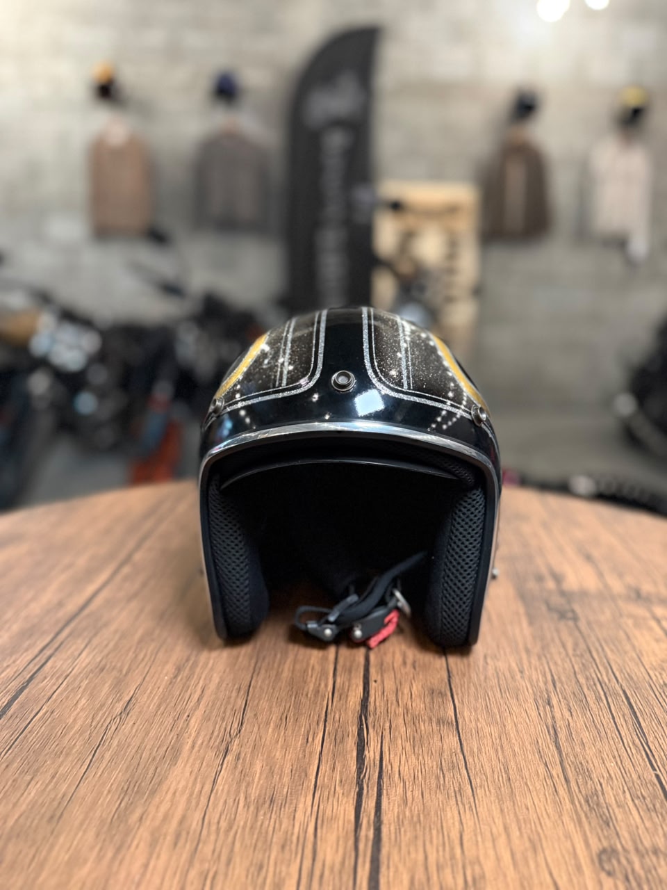 Custom Hand-Painted Open Face Helmet (Size: Medium)