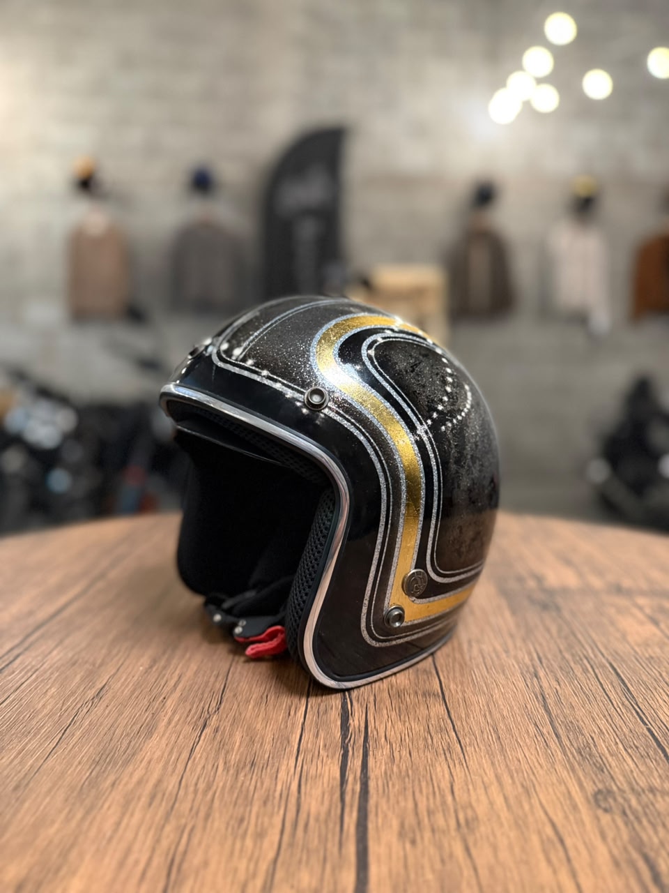 Custom Hand-Painted Open Face Helmet (Size: Medium)