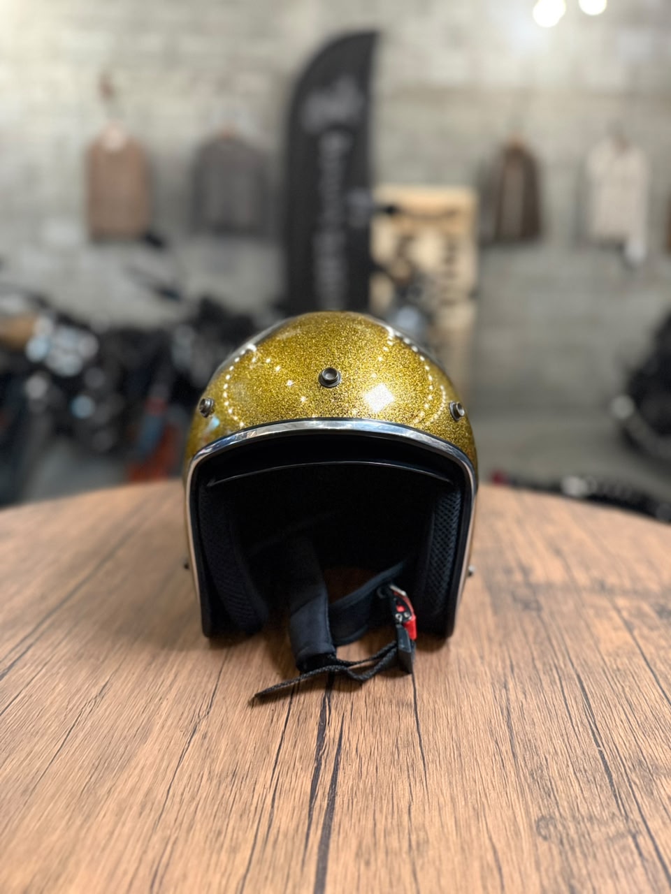 Custom Hand-Painted Open Face Helmet (Size: Medium)