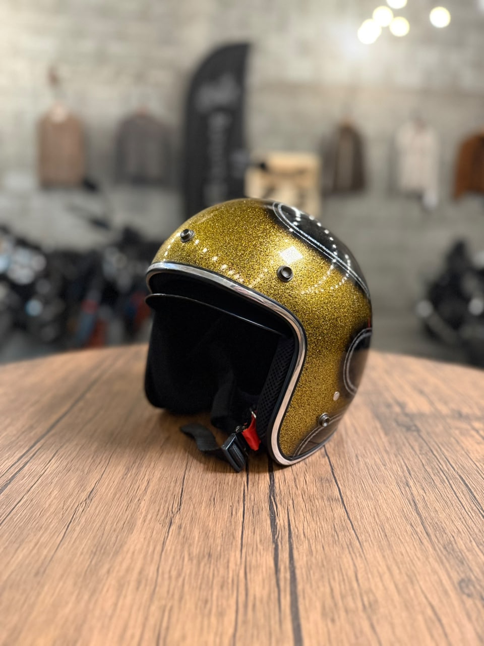 Custom Hand-Painted Open Face Helmet (Size: Medium)