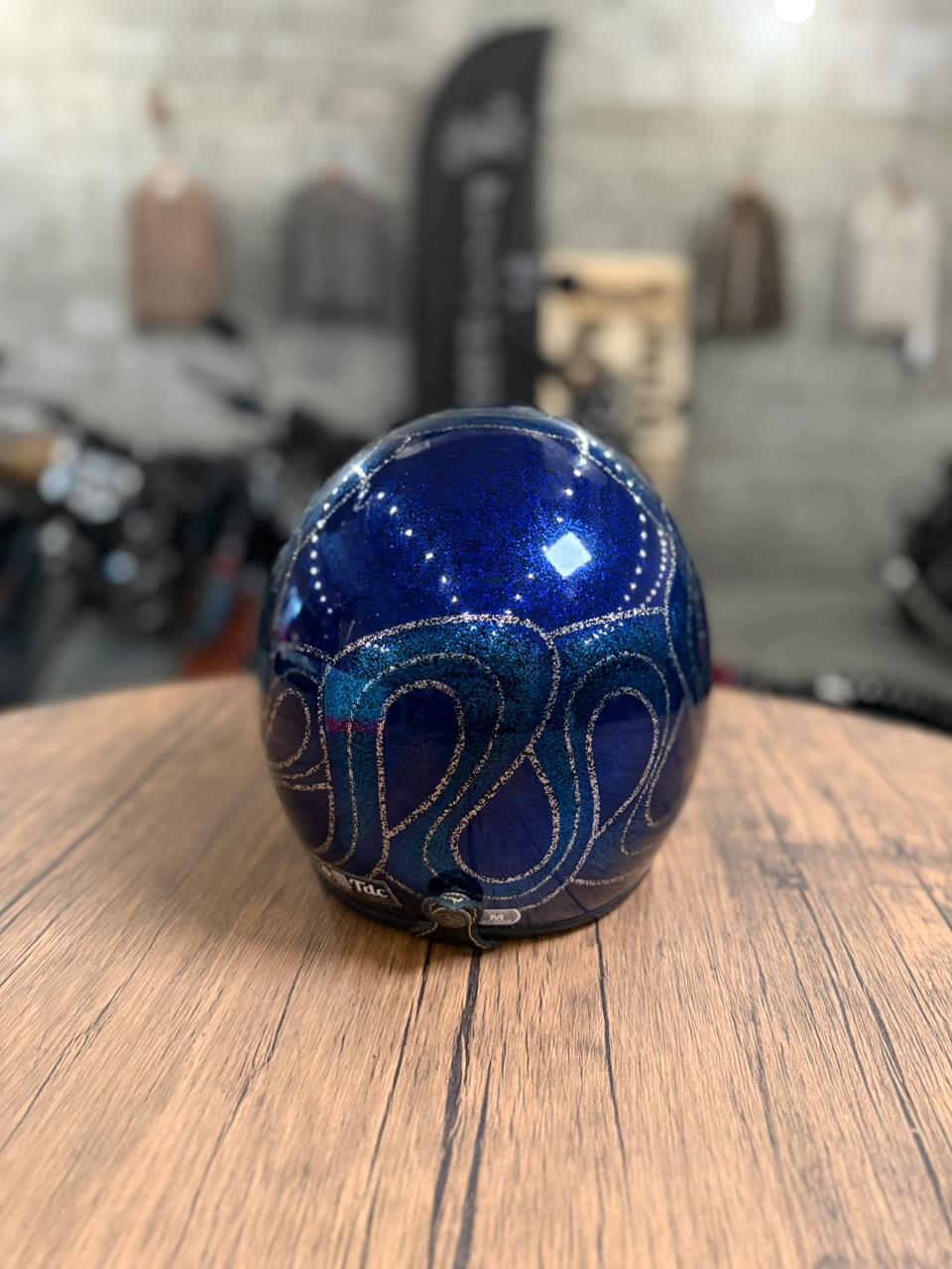 Custom Hand-Painted Open Face Helmet (Size: Medium)