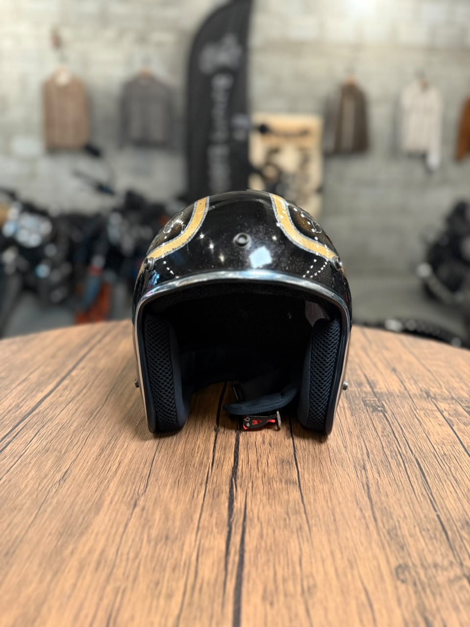 Custom Hand-Painted Open Face Helmet (Size: Medium)
