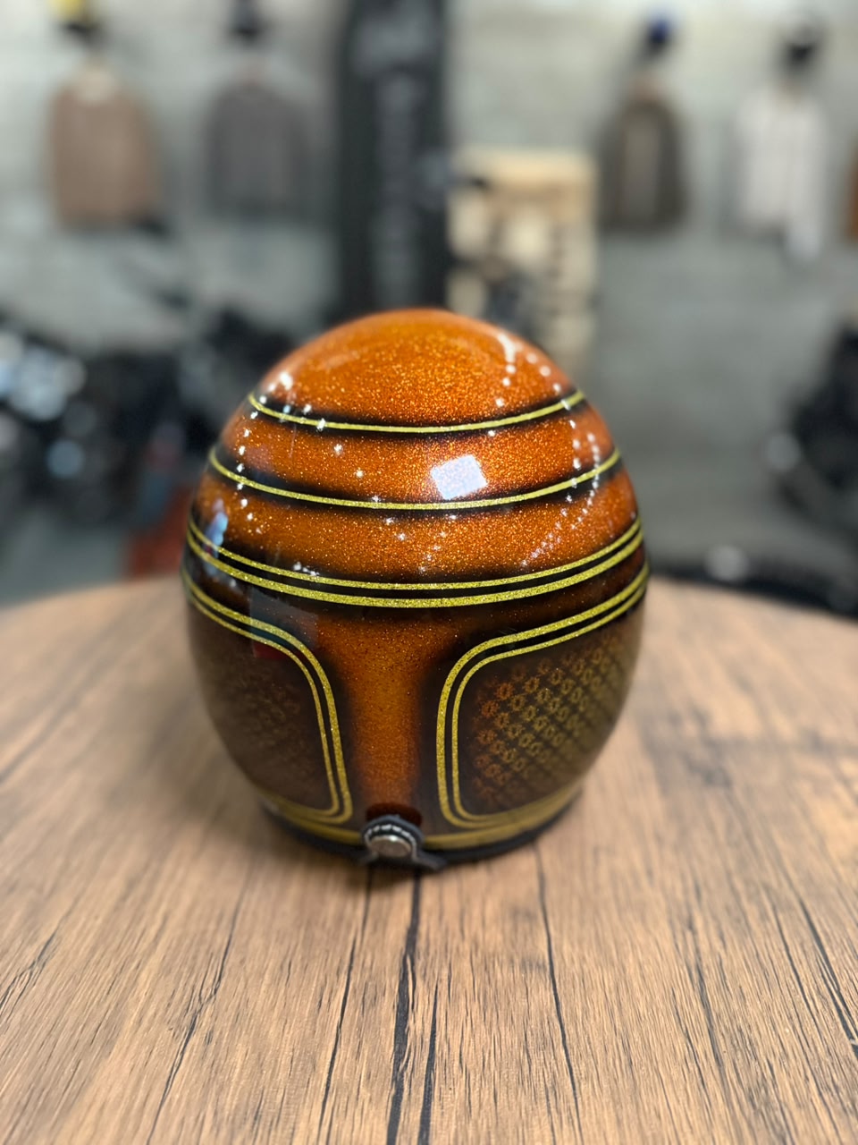 Custom Hand-Painted Open Face Helmet (Size: Medium)