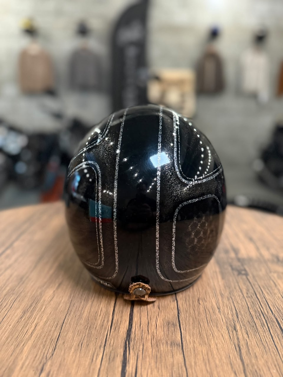 Custom Hand-Painted Open Face Helmet (Size: Medium)