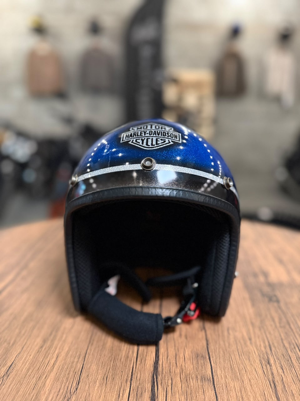 Custom Hand-Painted Open Face Helmet (Size: Medium)