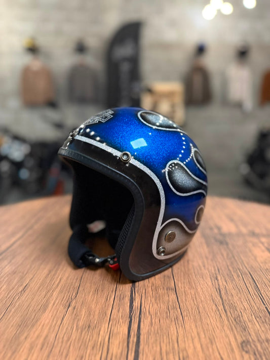 Custom Hand-Painted Open Face Helmet (Size: Medium)