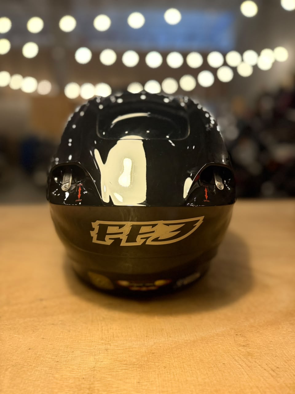 OGK FF-3 Motorcycle Helmet Black (Size: XL)