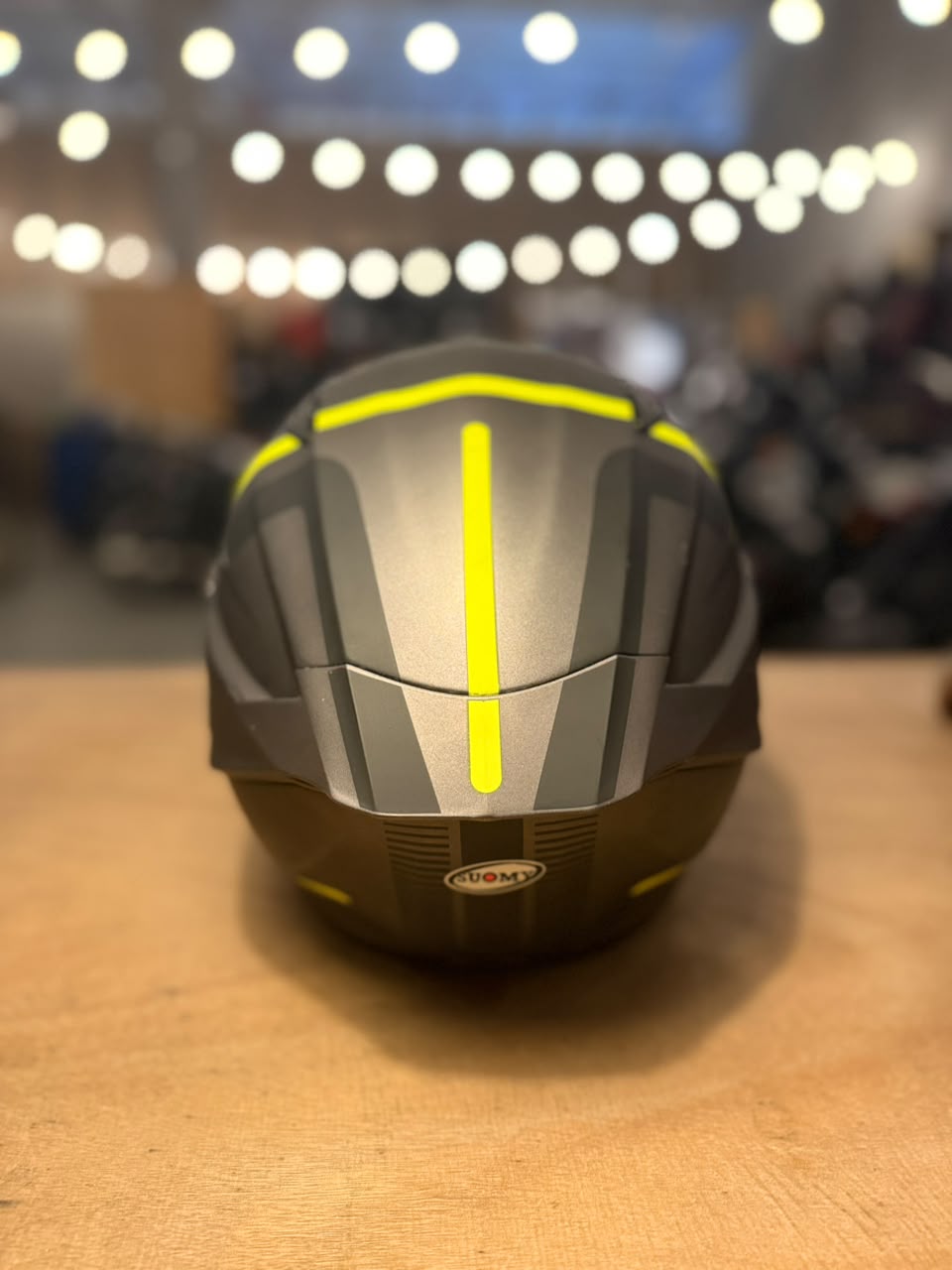 Suomy Track-1 Ninety Seven Full Face Helmet Matt Black/Neon-Yellow (Size: Large)