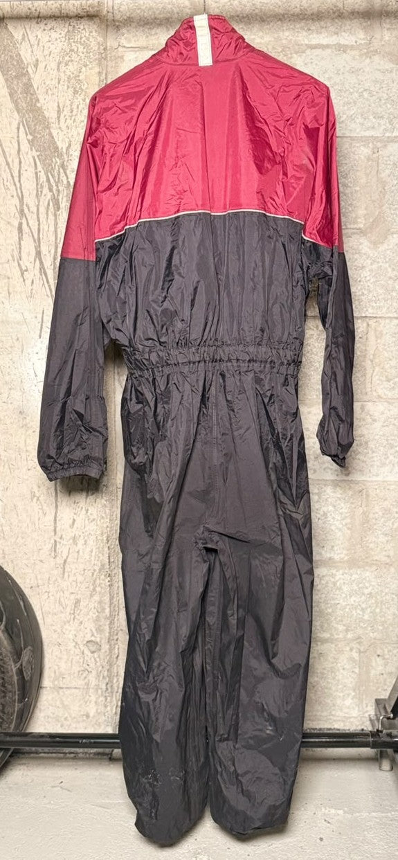Motoline Waterproof Oversuit Black/Maroon (Size: XLarge)