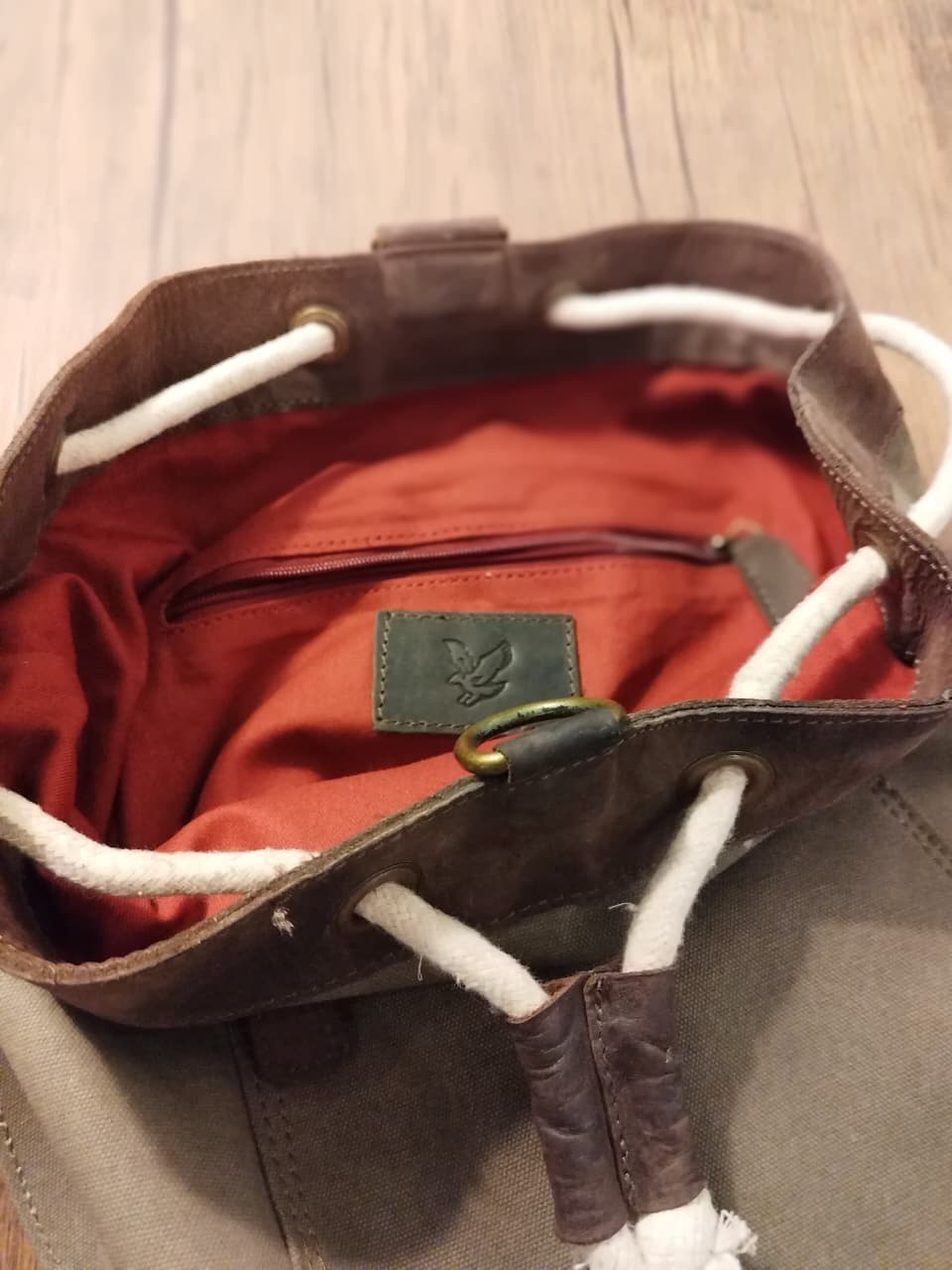 Sailor Bag Leather Canvas Brown