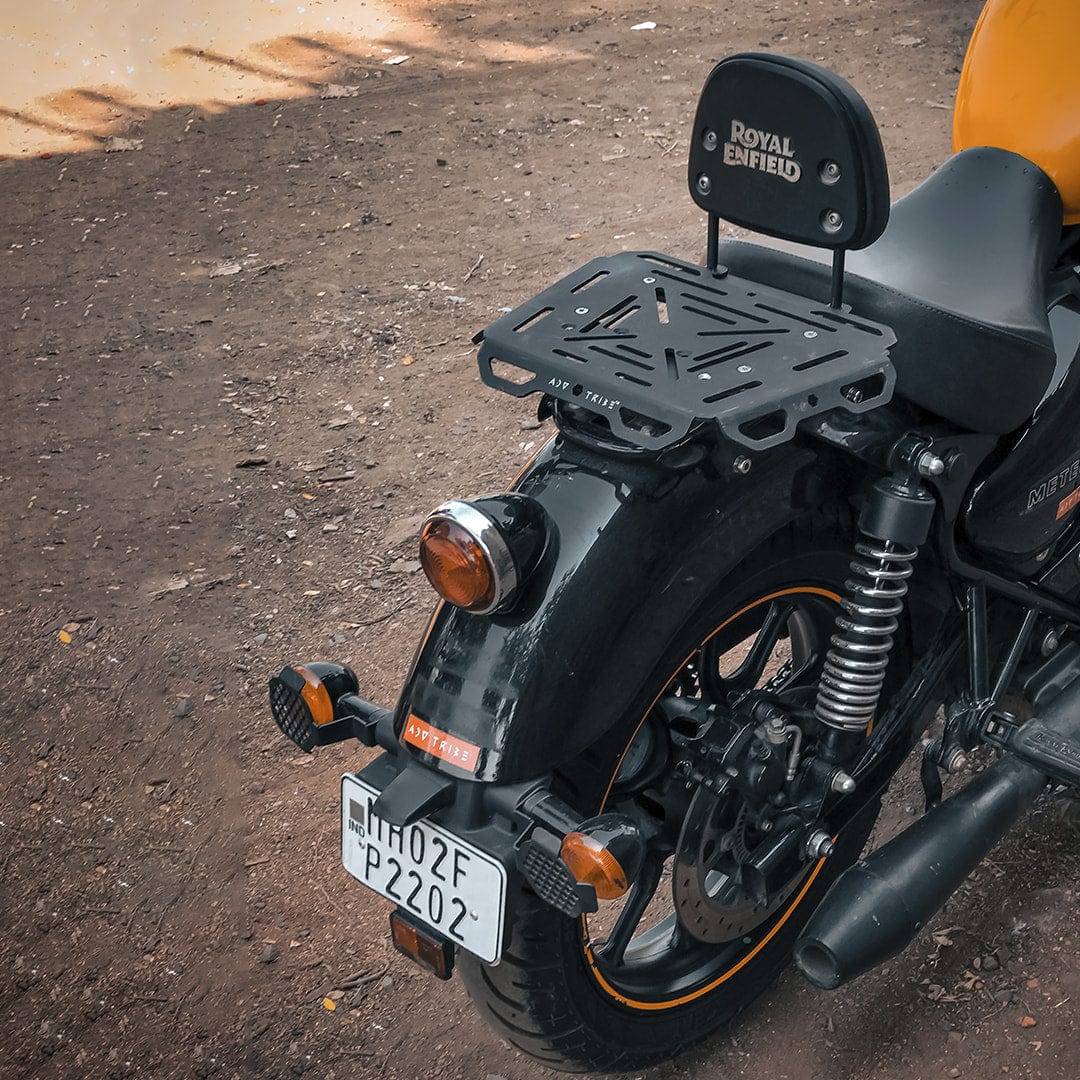 Pillion seat Luggage Rack with Rider BackRest Bracket For Meteor 350 - ADV TRIBE World